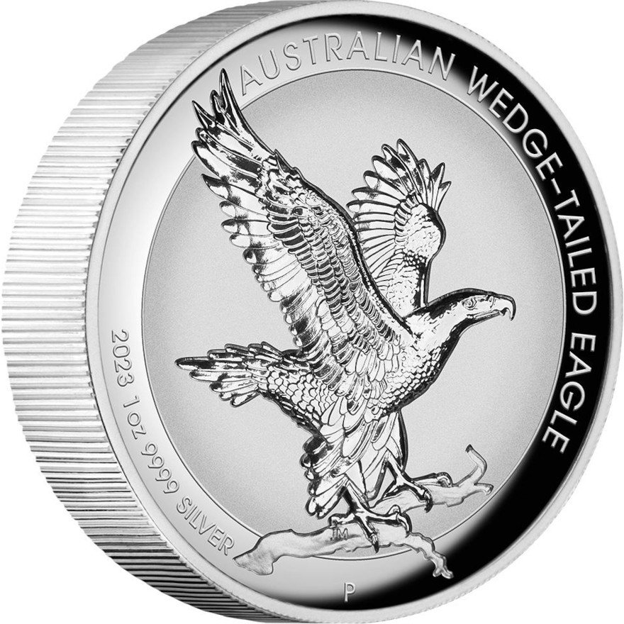 View 2: Silber Wedge Tailed Eagle 1 oz PP - Incused Relief 2023