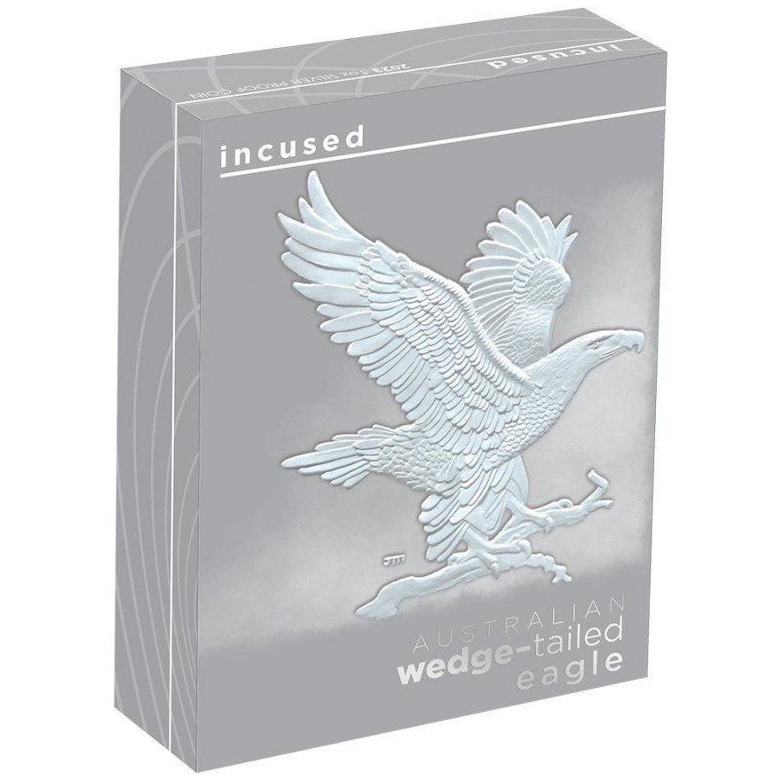 View 5: Silber Wedge Tailed Eagle 1 oz PP - Incused Relief 2023