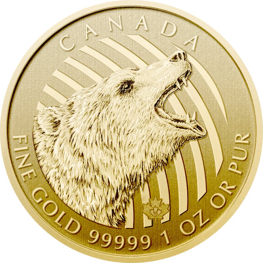 View 1: Gold Call of the Wild 1 oz - Grizzly 2016