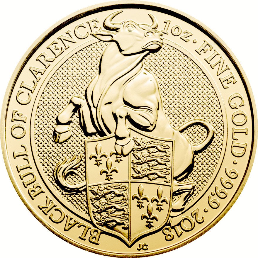 View 1: Gold The Queen´s Beasts 1 oz - Black Bull of Clarence 2018