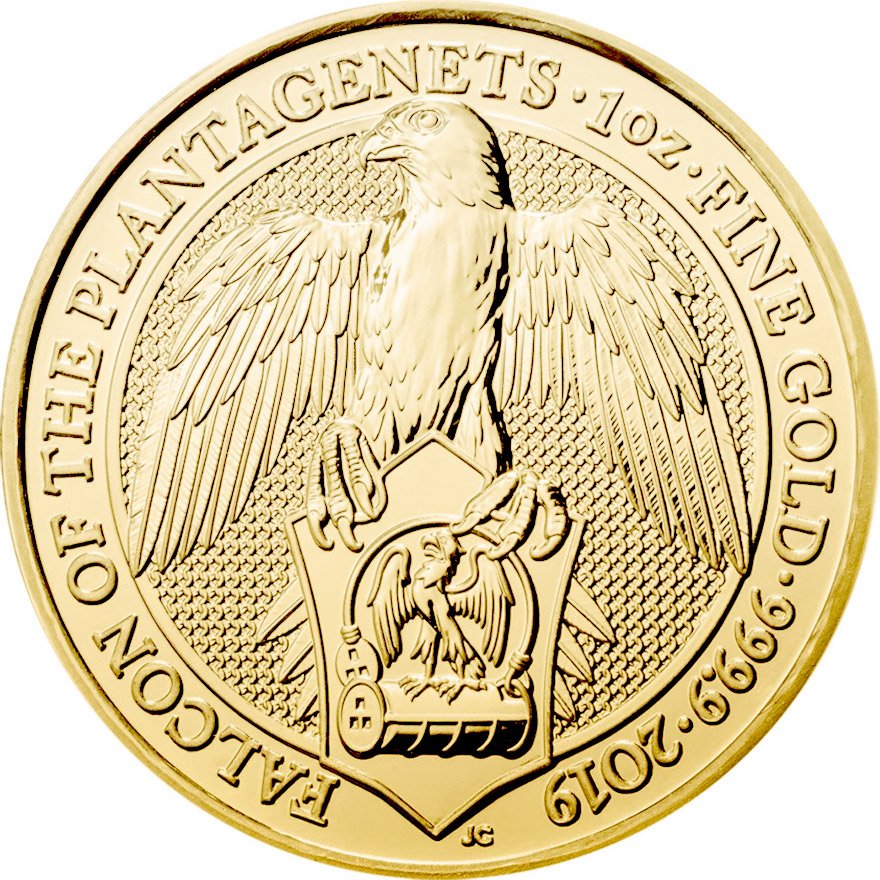 View 1: Gold The Queen´s Beasts 1 oz - Falcon of the Plantagenets 2019