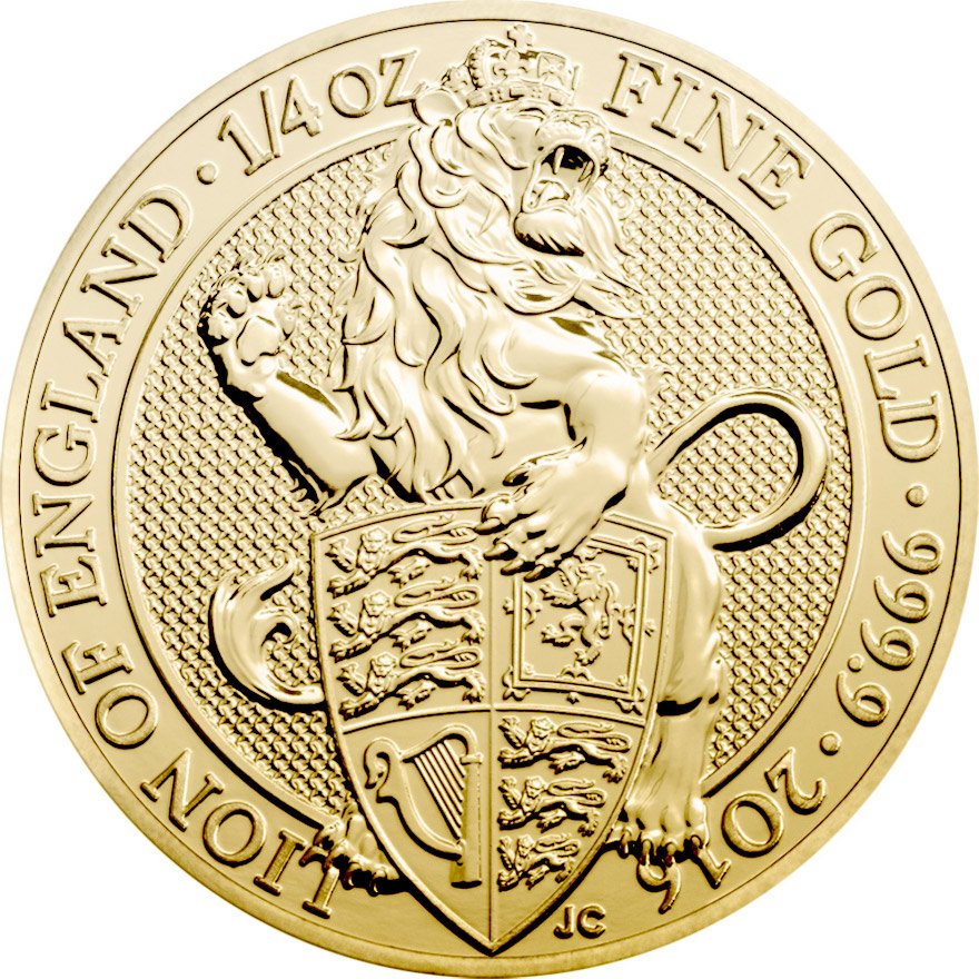 View 1: Gold The Queen´s Beasts 1/4 oz - Lion of England 2016