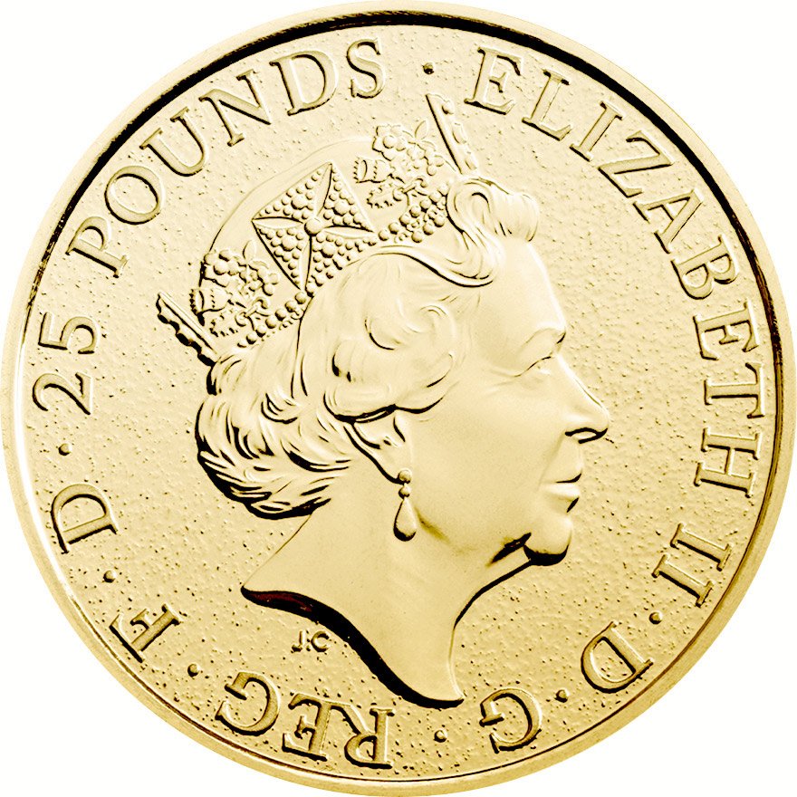 View 2: Gold The Queen´s Beasts 1/4 oz - Lion of England 2016
