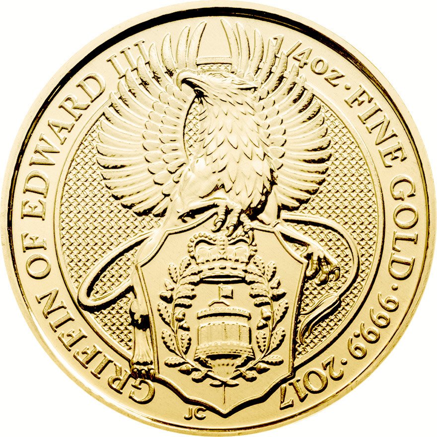 View 1: Gold The Queen´s Beasts 1/4 oz - Griffin of Edward 2017