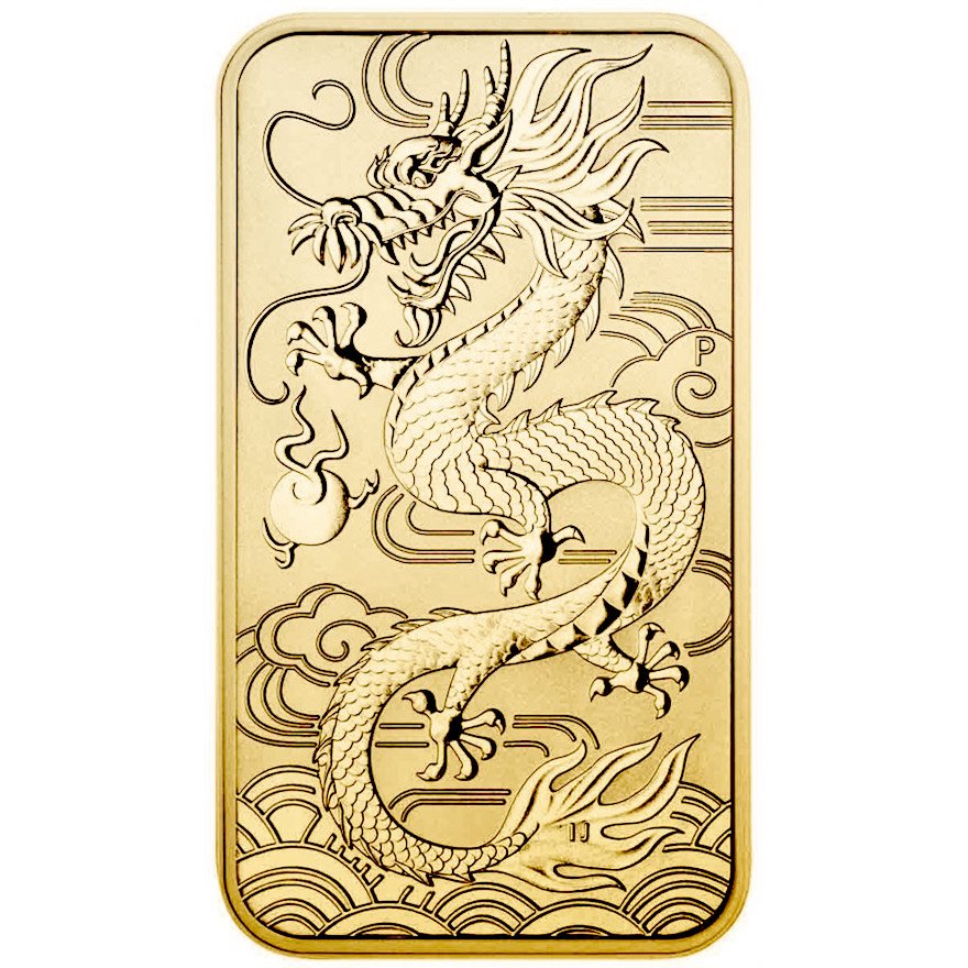 View 1: Gold Dragon Rectangle 1 oz - 2018