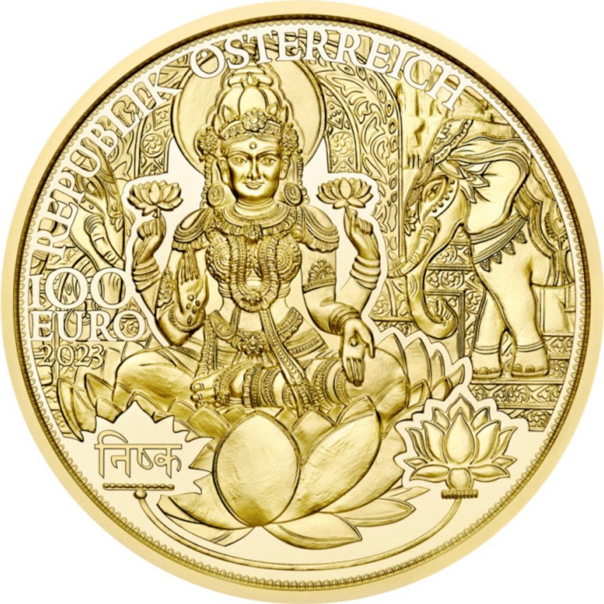 View 1: Gold “Das goldene Indien“ 100 EUR PP AUT - 2023