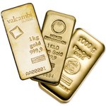 Goldbarren 1000 g diverse Hersteller - ZOLLFREILAGER Front of the Gold bar 1000 g various