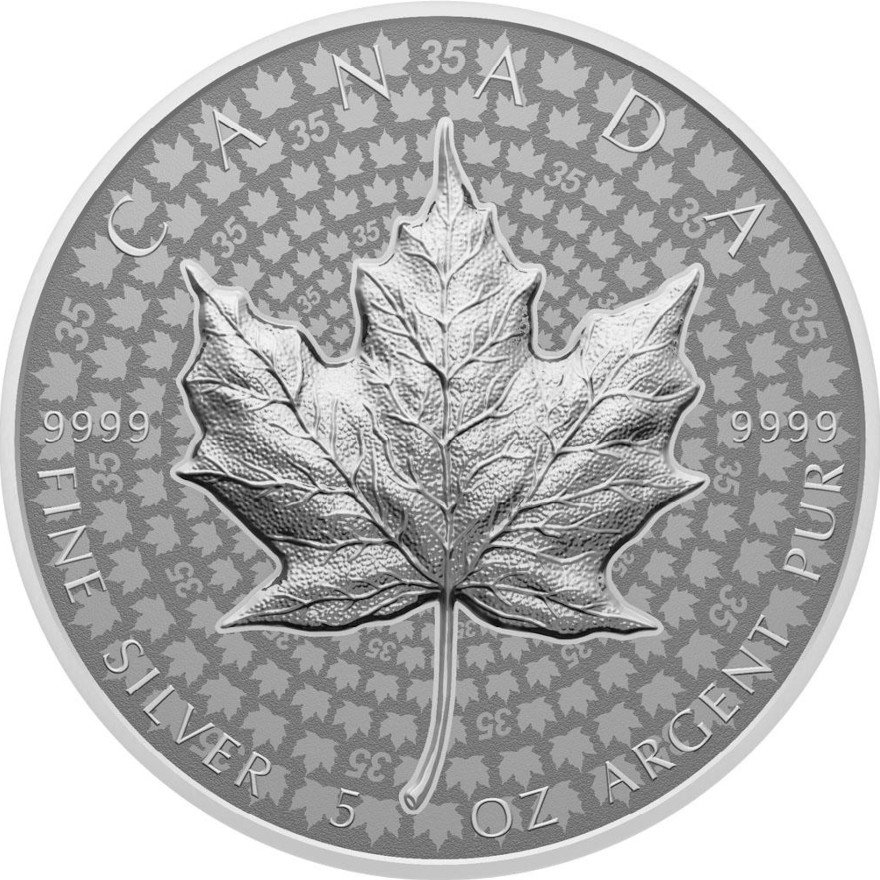 View 1: Silber Maple Leaf 5 oz RP - Ultra High Relief 2023