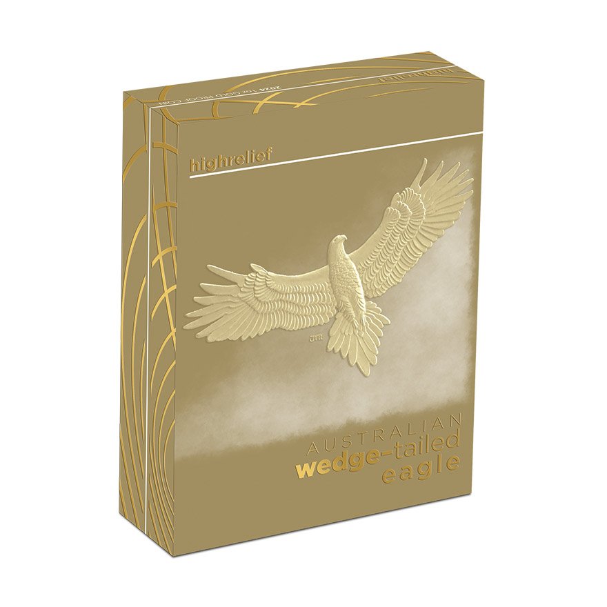 View 5: Gold Wedge Tailed Eagle 1 oz PP - 10th Anniversary - High Relief 2024