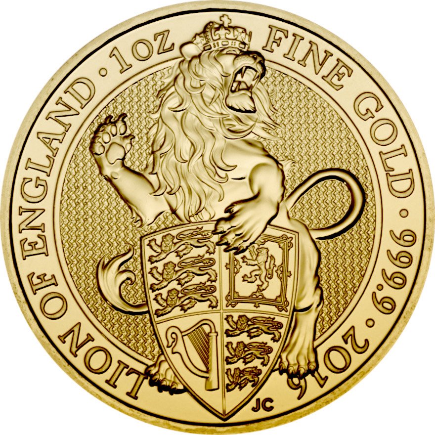 View 1: Gold The Queen´s Beasts 1 oz - Lion of England 2016