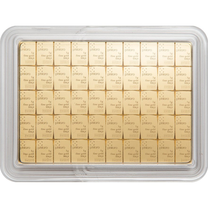 View 1: Gold CombiBar® 50 x 1 g philoro - LBMA zertifiziert