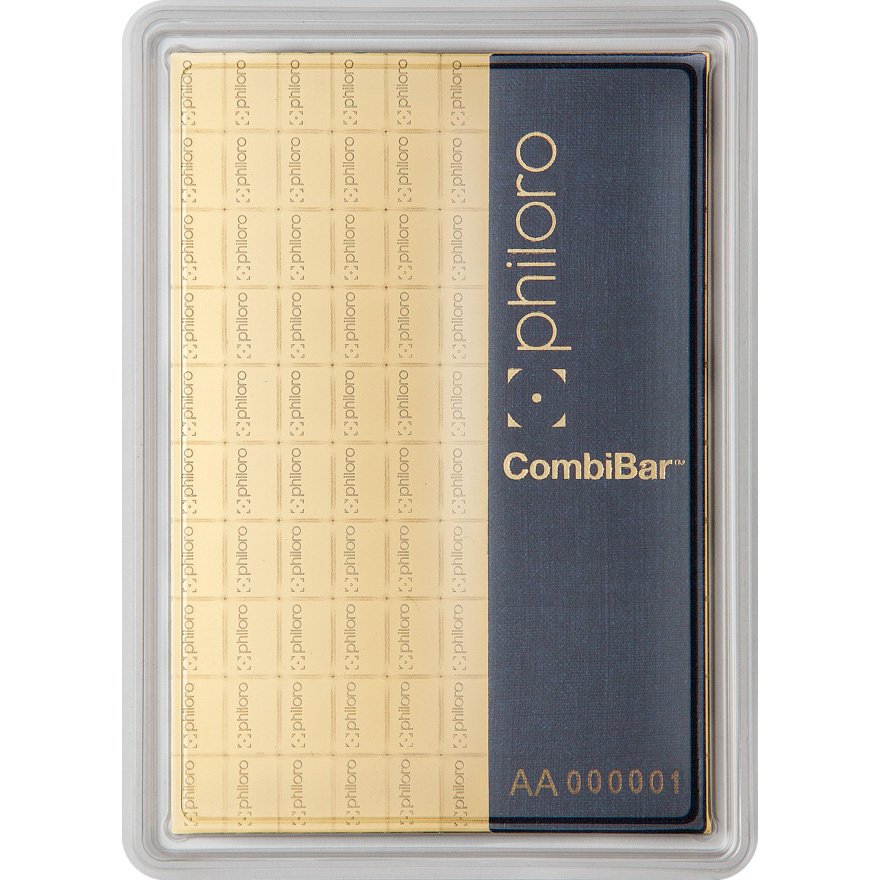 View 1: Gold CombiBar® 100 x 1 g philoro - LBMA zertifiziert