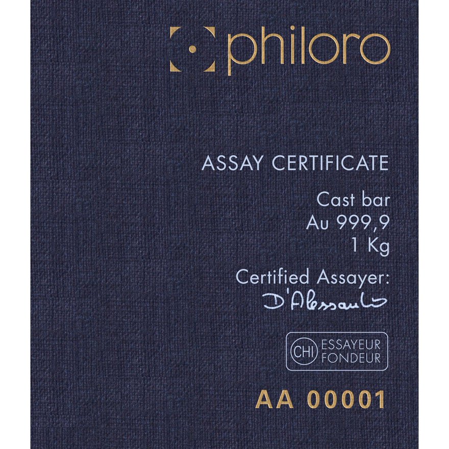 View 2: Goldbarren 1000 g philoro – LBMA zertifiziert