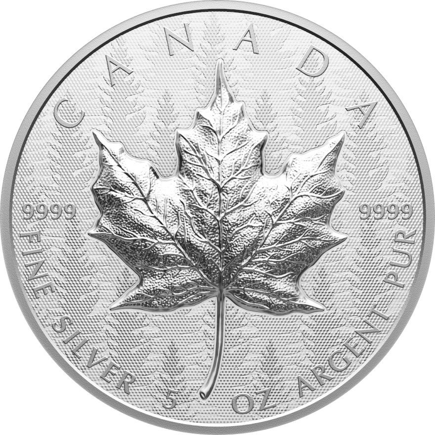 View 1: Silber Maple Leaf 5 oz RP - Ultra High Relief 2024