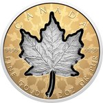 Front of the Gold Maple Leaf 2 oz RP - Super Incuse 2024
