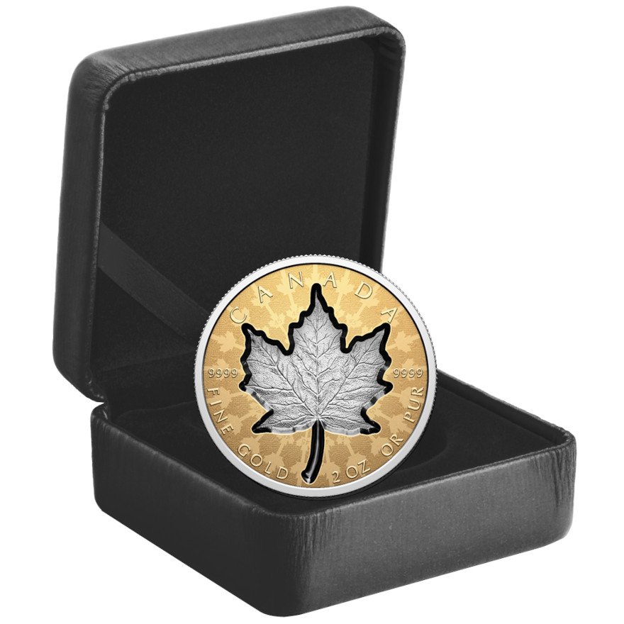 Gold Maple Leaf 2 oz RP - Super Incuse 2024 in the original coin case