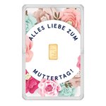 Goldbarren 0,5 g - philoro Geschenkkarte "Muttertag Blumenkreis"
