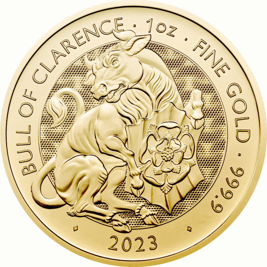 View 1: Gold Bull of Clarence 1 oz - Royal Tudor Beasts 2023