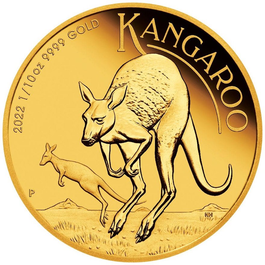 View 1: Gold Känguru 1/10 oz PP - 2022
