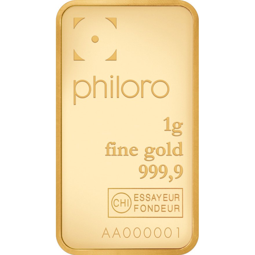 View 3: Goldbarren 1 g philoro - LBMA zertifiziert