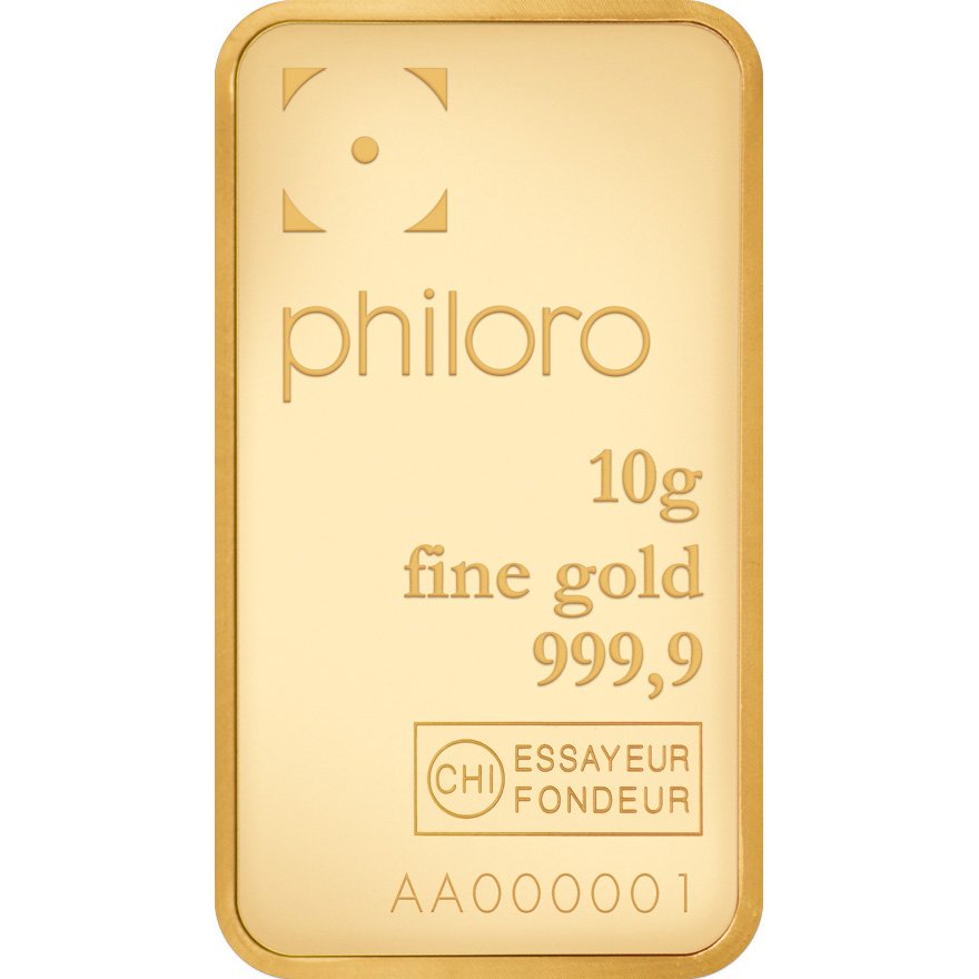 View 3: Goldbarren 10 g philoro - LBMA zertifiziert