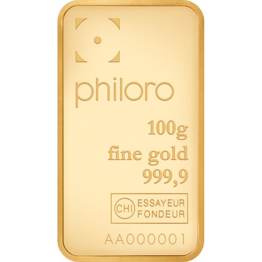 View 3: Goldbarren 100 g philoro - LBMA zertifiziert