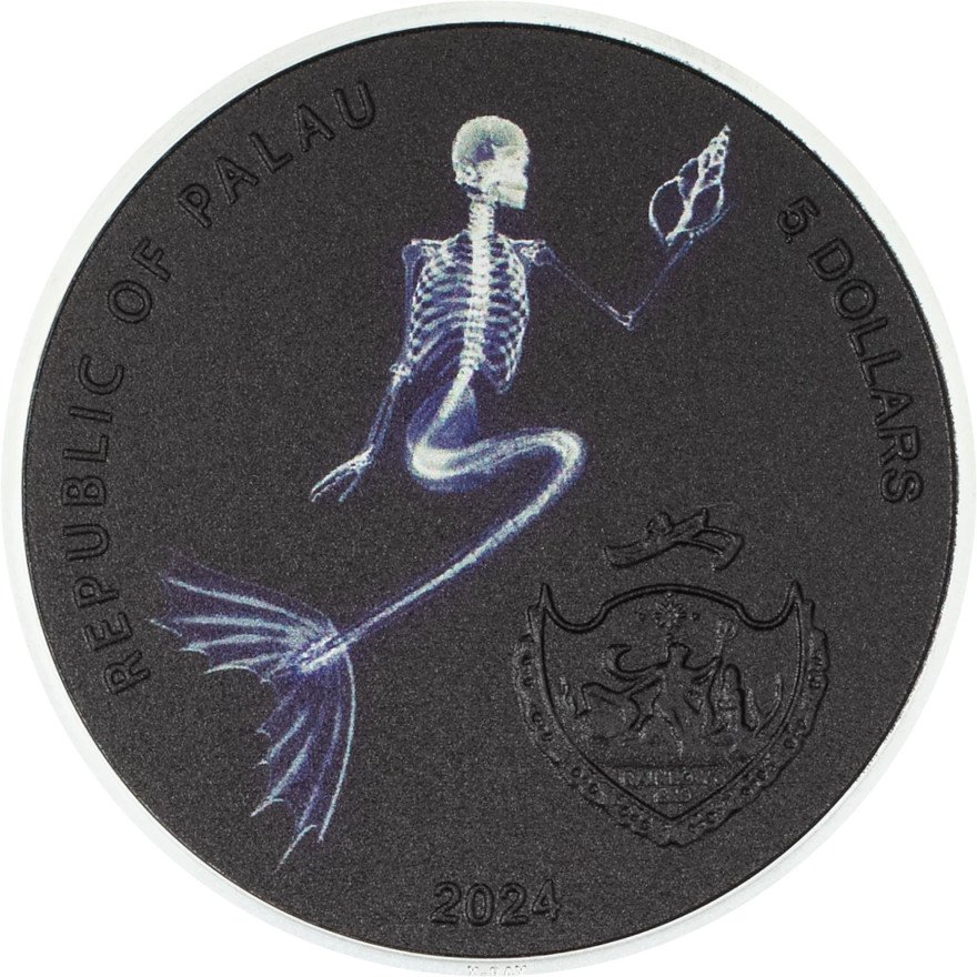 View 2: Silber X-Ray The Last Mermaid 1 oz - Ultra High Relief - 2024