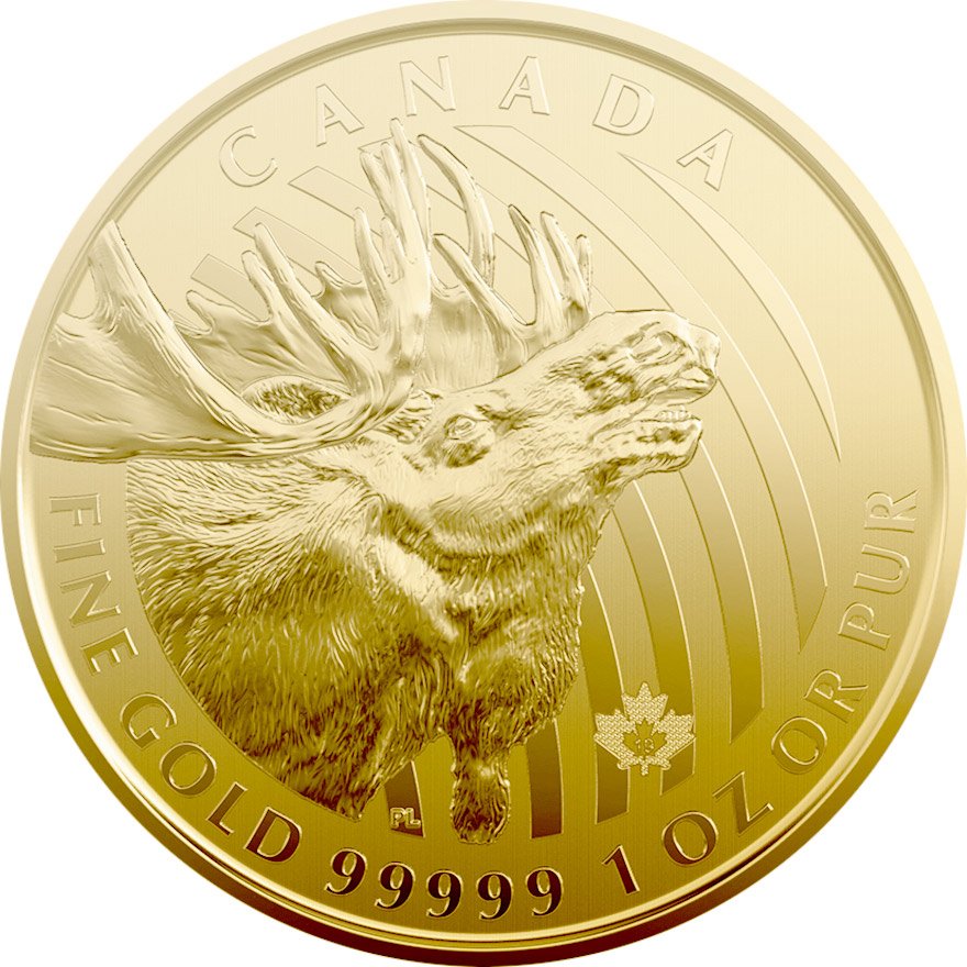View 1: Gold Call of the Wild 1 oz - Elch 2019
