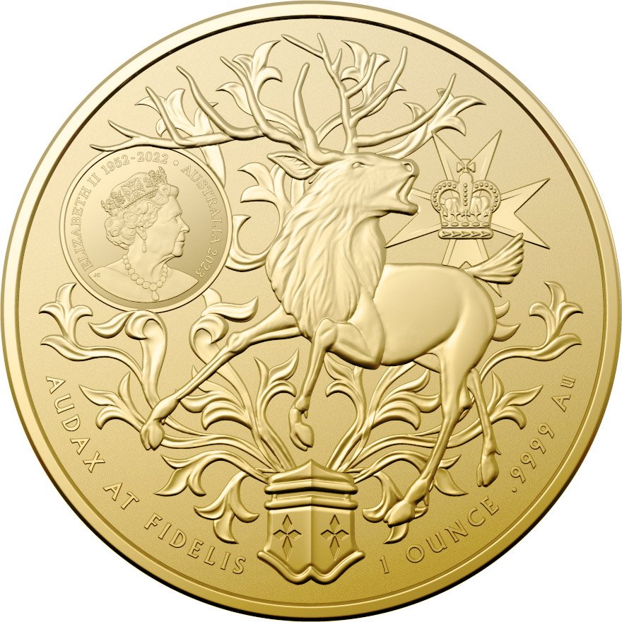 View 2: Gold Australia's Coat of Arms 1 oz - 2023