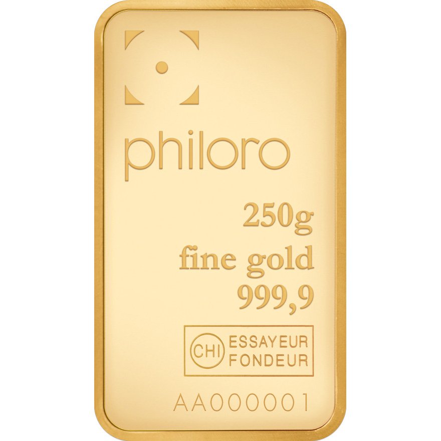 View 1: Goldbarren 250 g philoro - LBMA zertifiziert