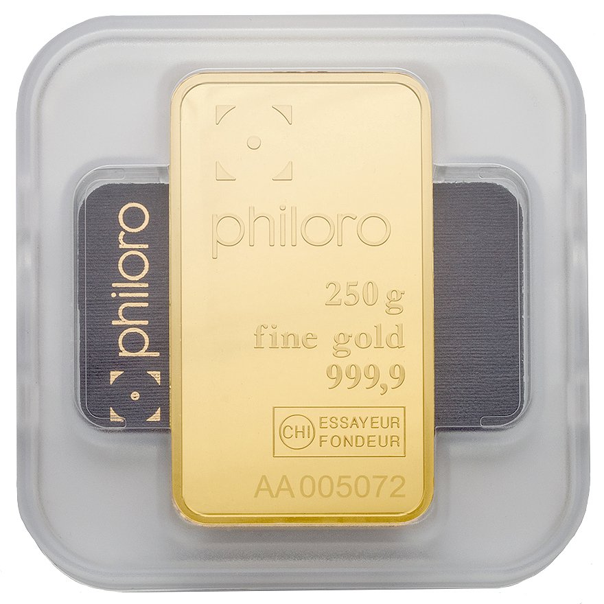 View 2: Goldbarren 250 g philoro - LBMA zertifiziert