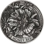 Silber Honey Bee 2000 g Antik Finish - High Relief 2024 