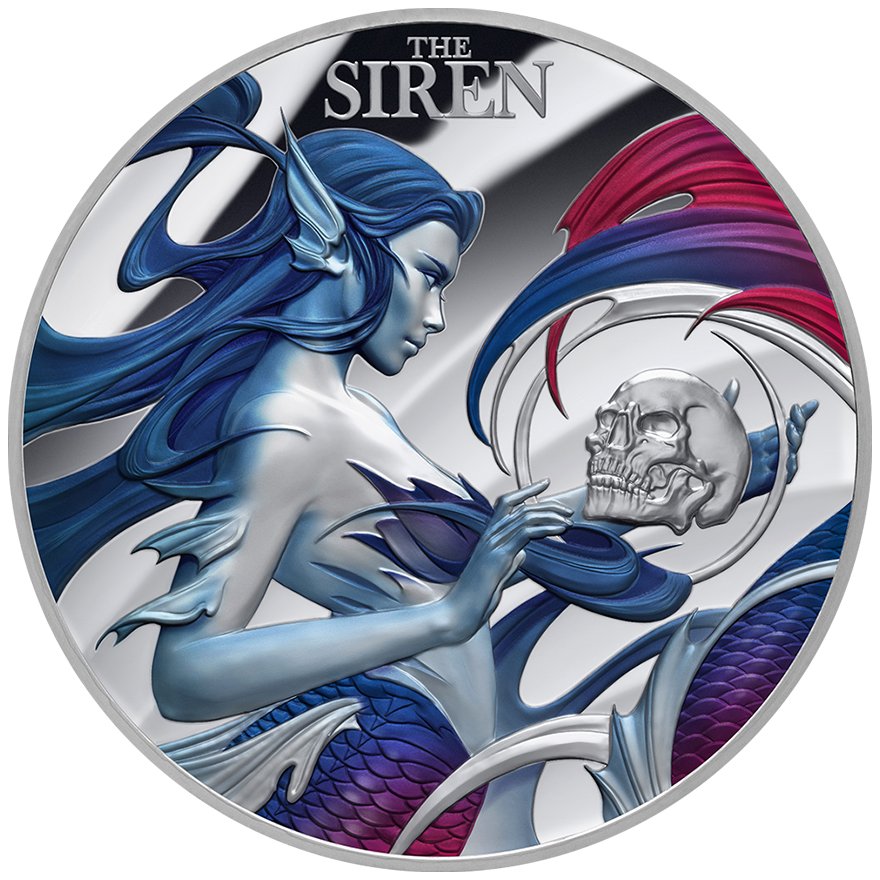 View 1: Silber Mythical Creatures - The Siren 2 oz PP - 2023