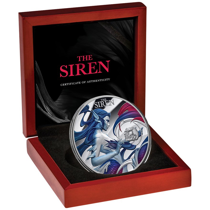 View 3: Silber Mythical Creatures - The Siren 2 oz PP - 2023