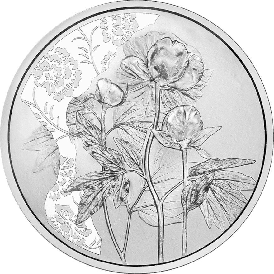View 1: Silber Die Pfingstrose 10 EUR HGH AUT - 2024