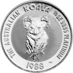 Platin Koala 1/4 oz - diverse Jahrgänge Front of the Platinum Koala 1/4 oz