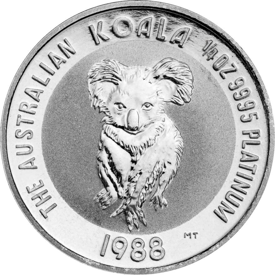 Front of the Platinum Koala 1/4 oz