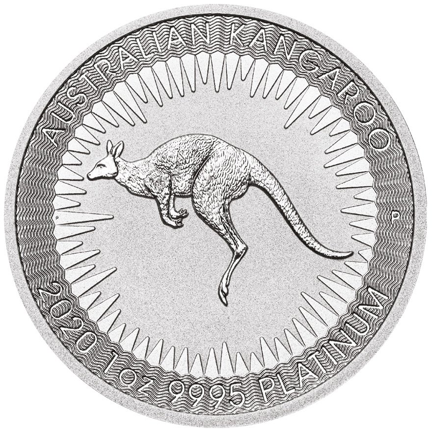 Front of the Platinum Kangaroo 1 oz