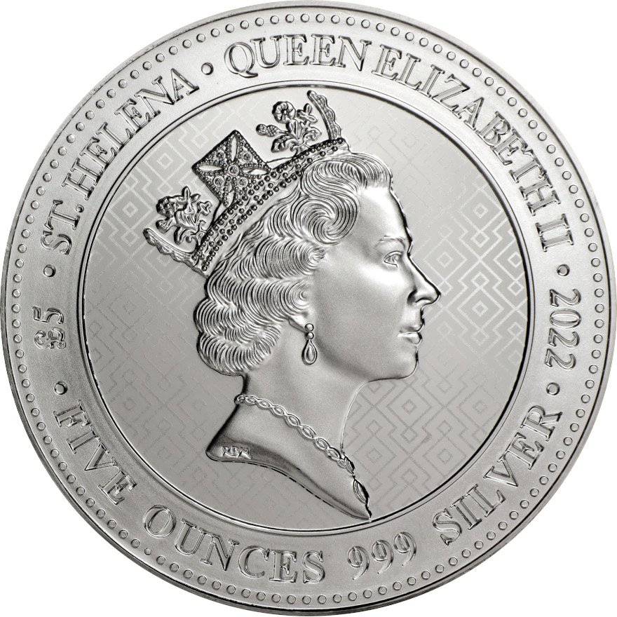 Back of Silver St. Helena - The Queen's Virtues 5 oz