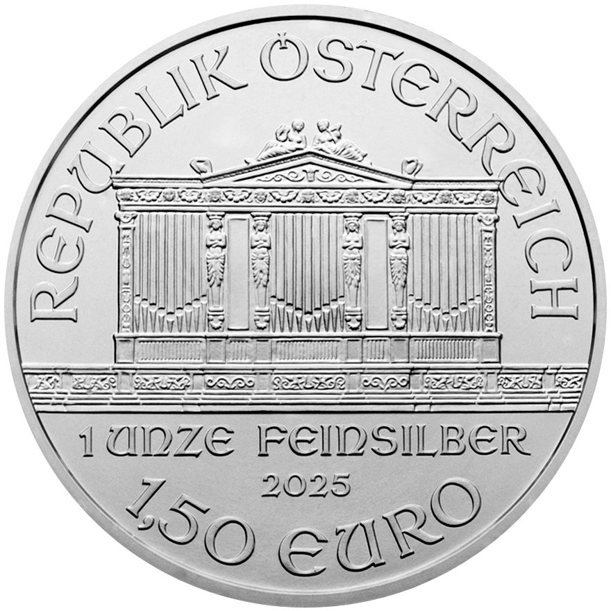 Back of the Silver Philharmonic 1 oz