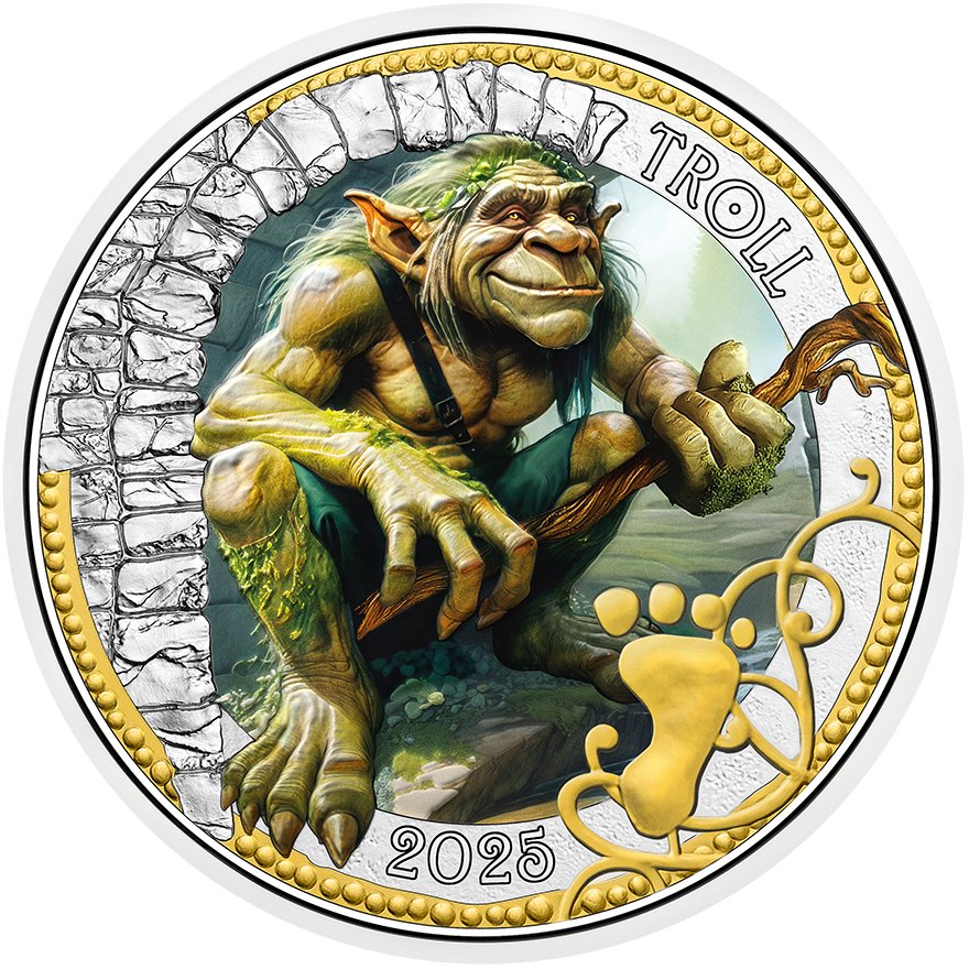 Front of the Fantastic Creatures “The Troll” 3 EUR UNC – 2025