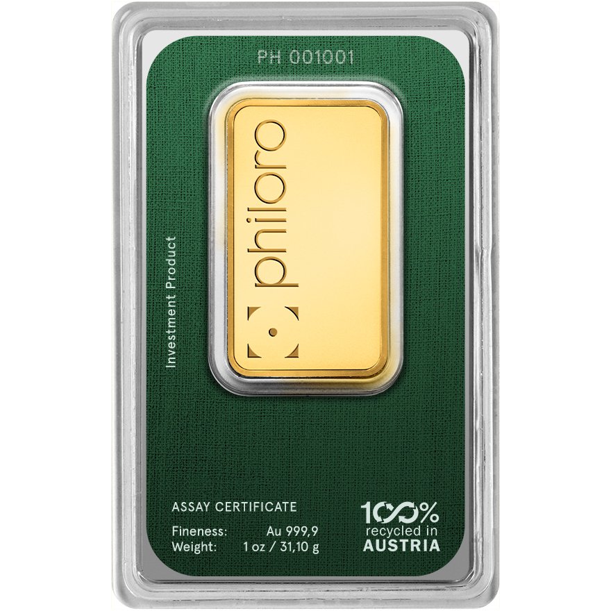 Goldbarren 1 oz - philoro ORIGIN