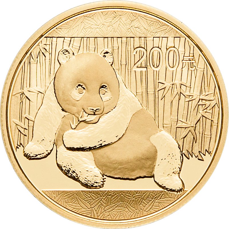 Front of the Gold China Panda 1/2