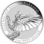 Front of the Silver coin Birds of Paradise – Victoria Bird of Paradise 1oz 2018