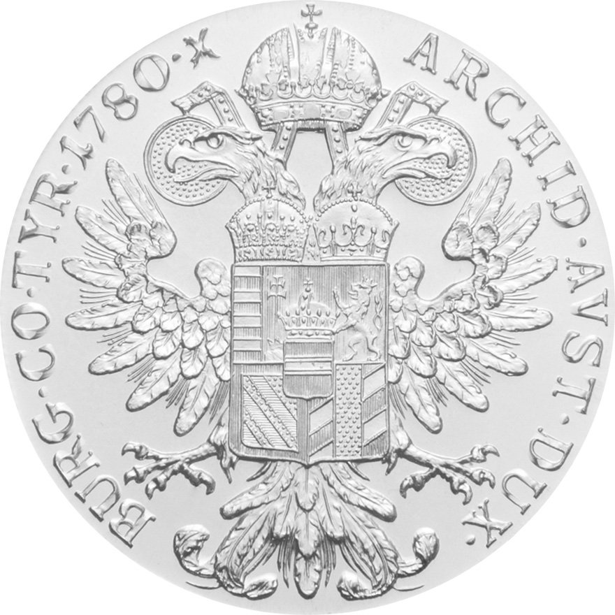 Back of the Silver Maria Th. Taler SU