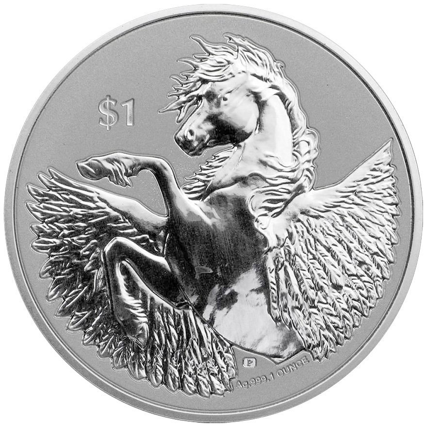 Front of the Silver Pegasus 1 oz - 2021