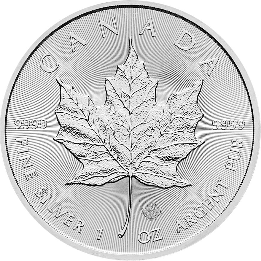 Front of the Silver Maple Leaf 1 oz
