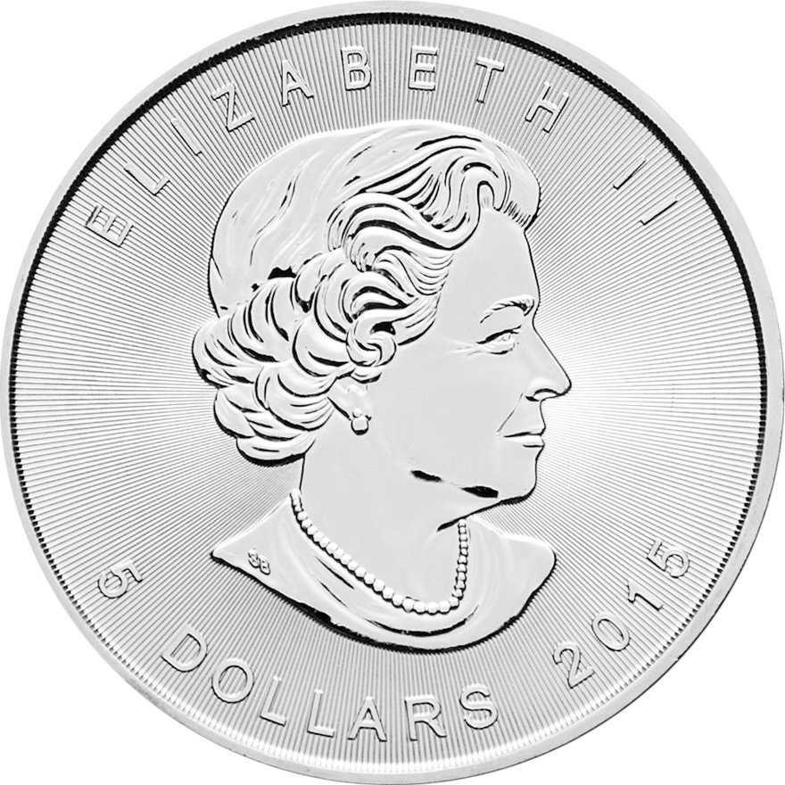 Back of the Silver Maple Leaf 1 oz