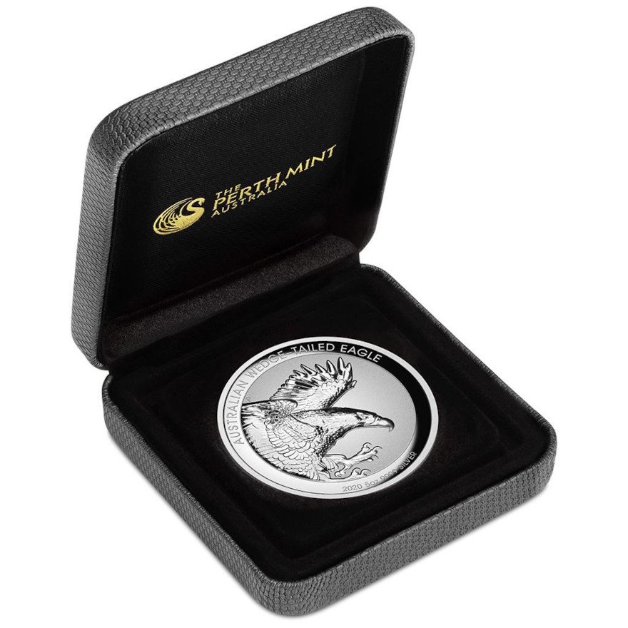 View 4: Silber Wedge Tailed Eagle 5 oz PP - High Relief 2020