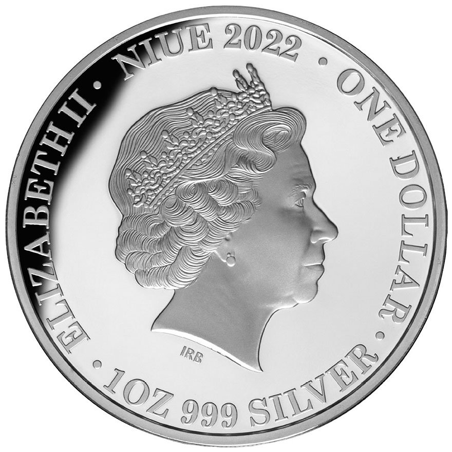 Back of the Silver Sydney Harbor Bridge 1 oz - Partly gold plated - 2022